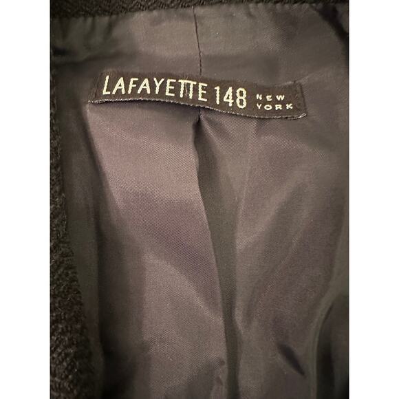 LAFAYETTE 148 BLACK WOOL SLIM CUT FITTED JACKET BLAZER - Picture 3 of 5